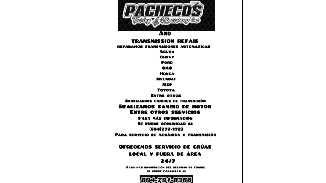 Pacheco's Towing & Recovery Inc.